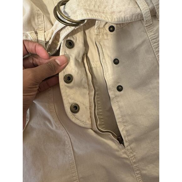 Ulla Johnson Briar Beige Cotton Snap Button Front Belted Sleeveless Romper - Picture 7 of 11